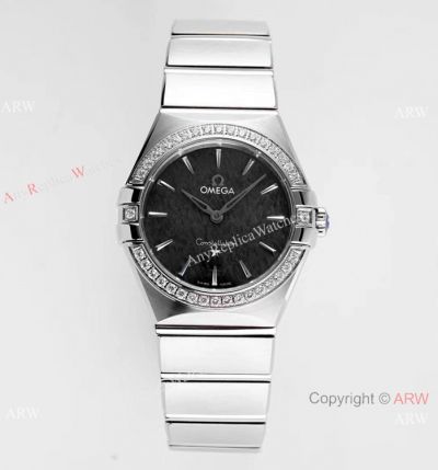 Replica Omega Constellation Watch Swiss Quartz Diamond Bezel 